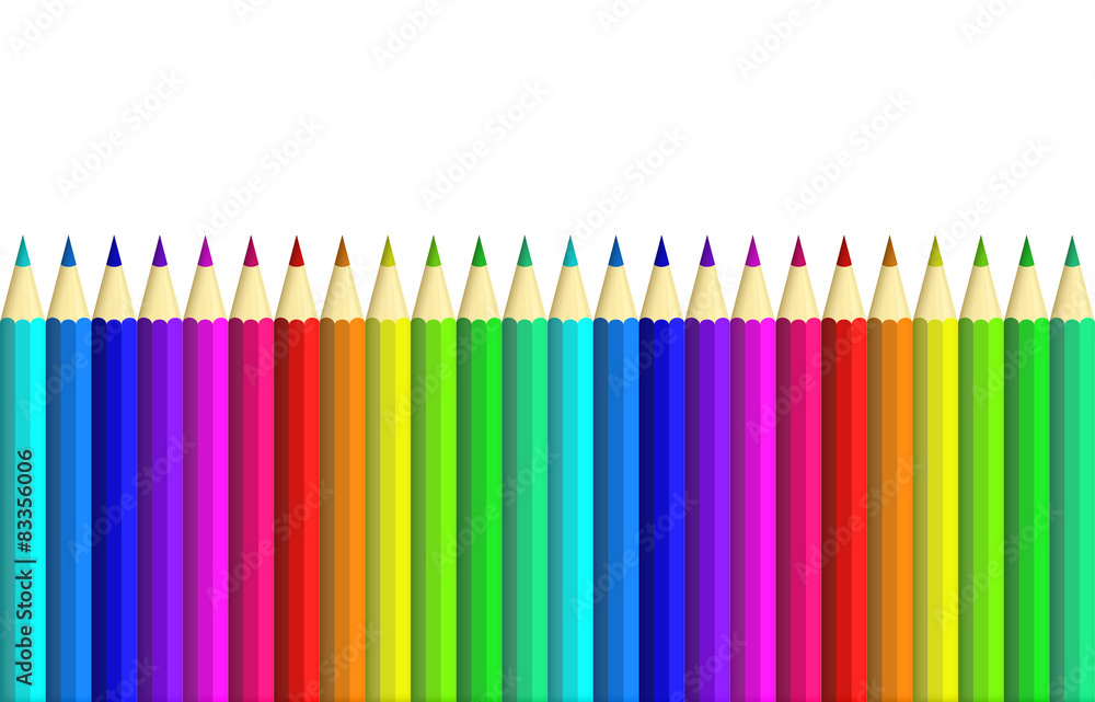 colour pencil isolated over white colour pencil isolated over white