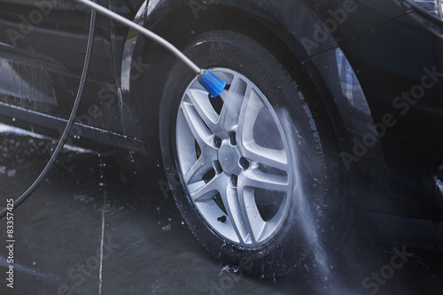 Perfect way for cleaning tire is using pressure washer