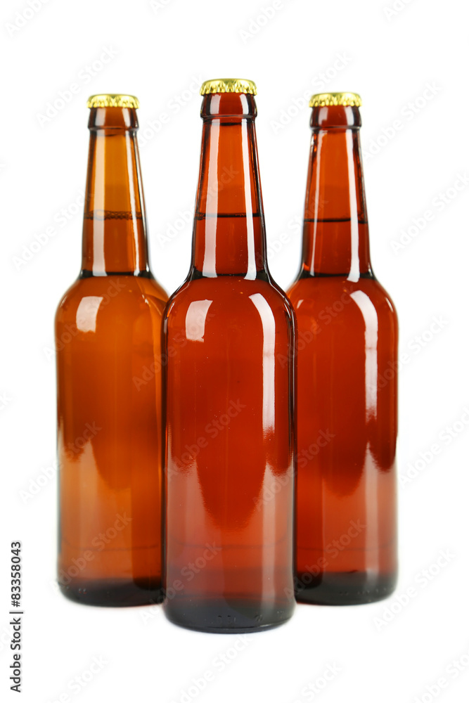 Bottles of beer isolated on white Bottles of beer isolated on white