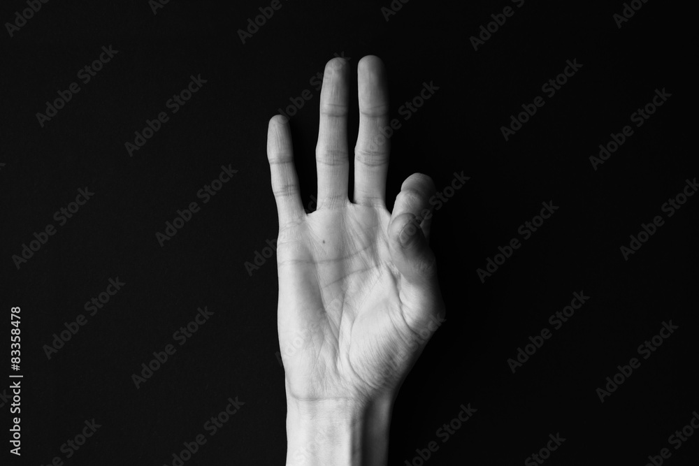 Dactil alphabet F Dactil alphabet F