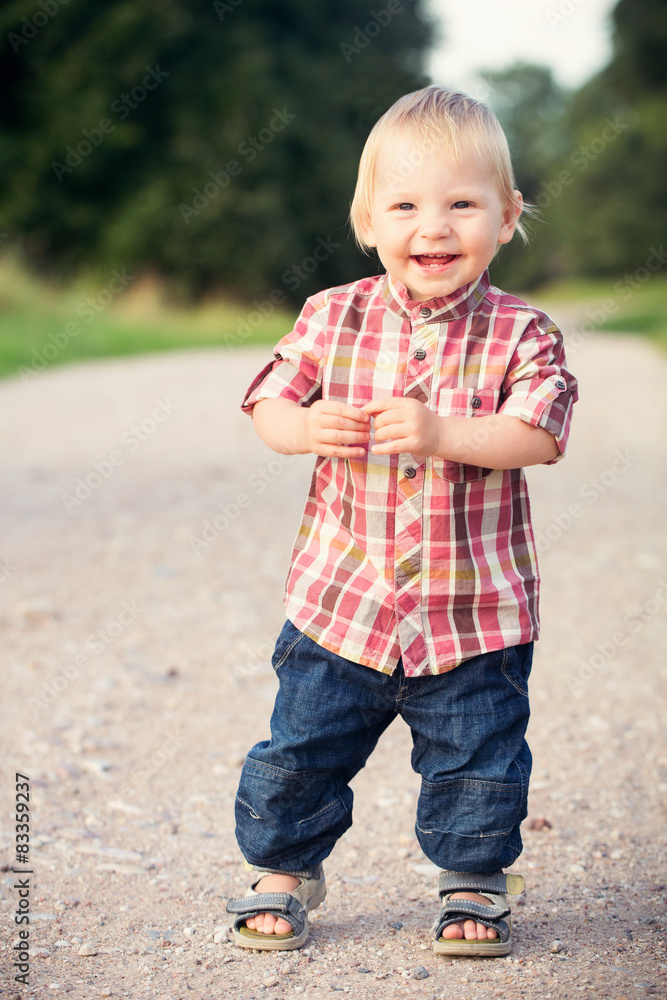 Happy boy in Summer Happy boy in Summer