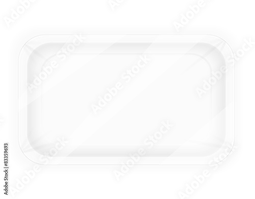 white plastic container packaging for food vector illustration