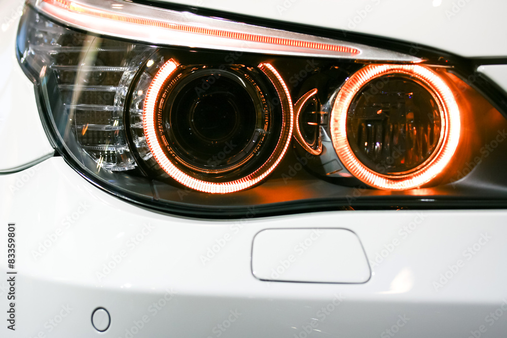 Headlights of car Headlights of car