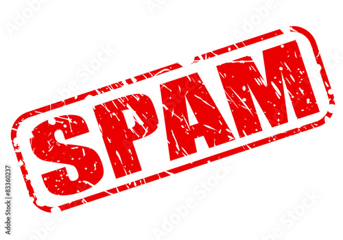 SPAM red stamp text