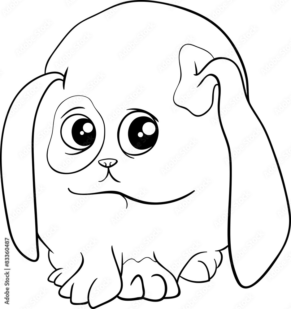 Obraz premium baby bunny coloring page