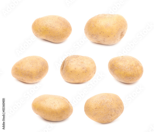 Brown potato isolated