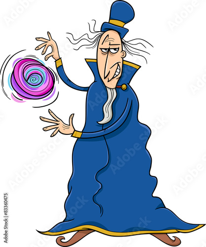 evil sorcerer cartoon illustration