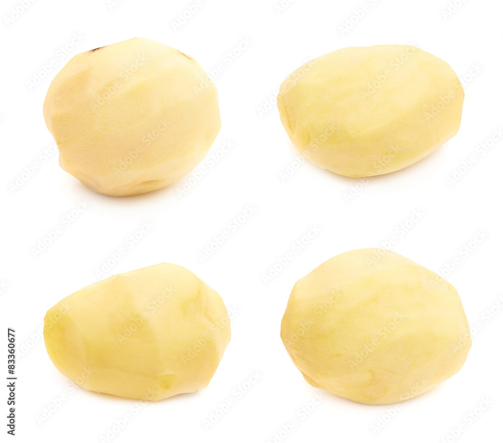 Peeled clean potato isolated Peeled clean potato isolated