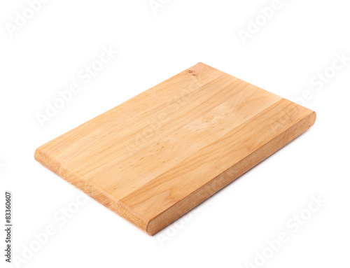 Unused wooden cutting board isolated