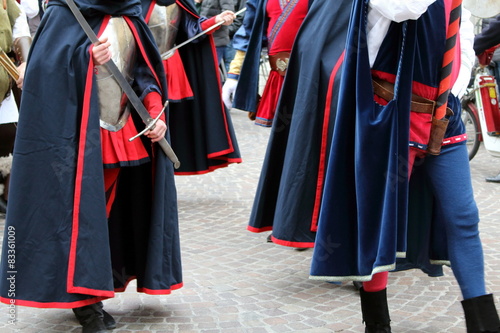 competitions of the flag wavers and the parade of the districts