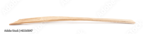 Used wooden fork spatula isolated © exopixel