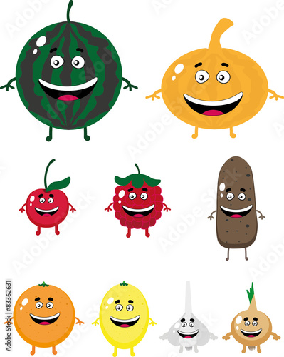 Vegetable Characters with legs and arms