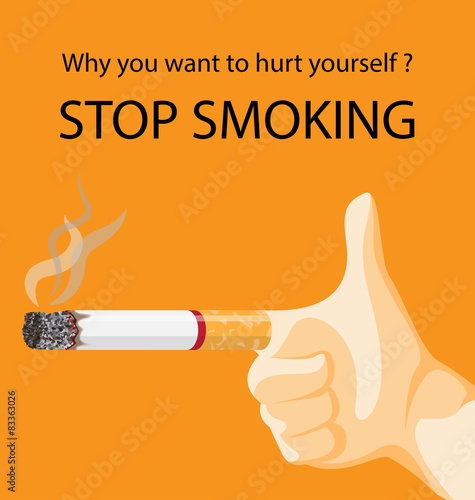 Hand with a cigarette instead of forefinger