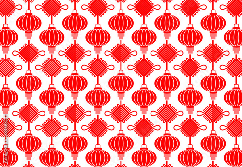 China Lamp Seamless Pattern