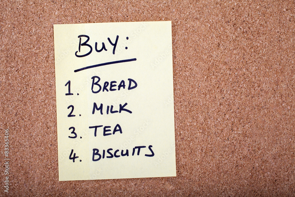 Obraz premium Shopping List