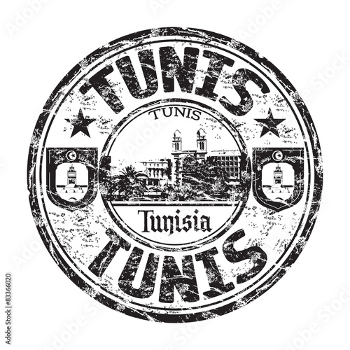Tunis grunge rubber stamp