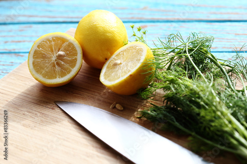 Preparing for sauce salad by ingredient is lemon and coriander 
