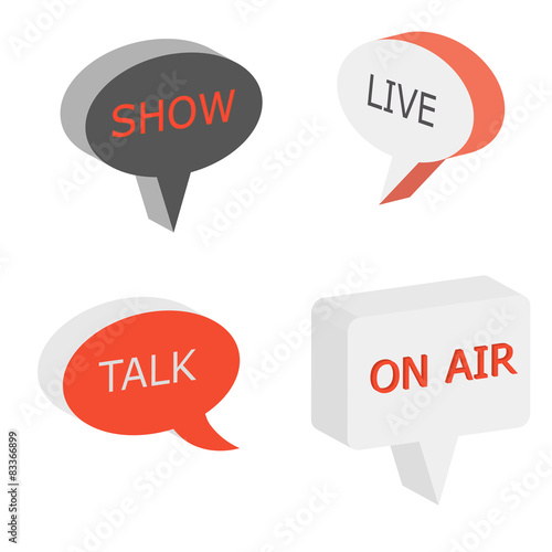 Billede på lærred On Air sign, talk show symbol