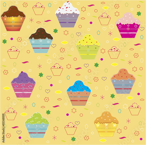cup cakes with different colors