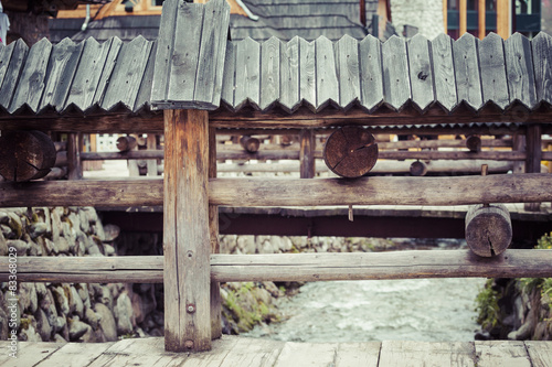 Traditional polish wooden hut from Zakopane, Poland.