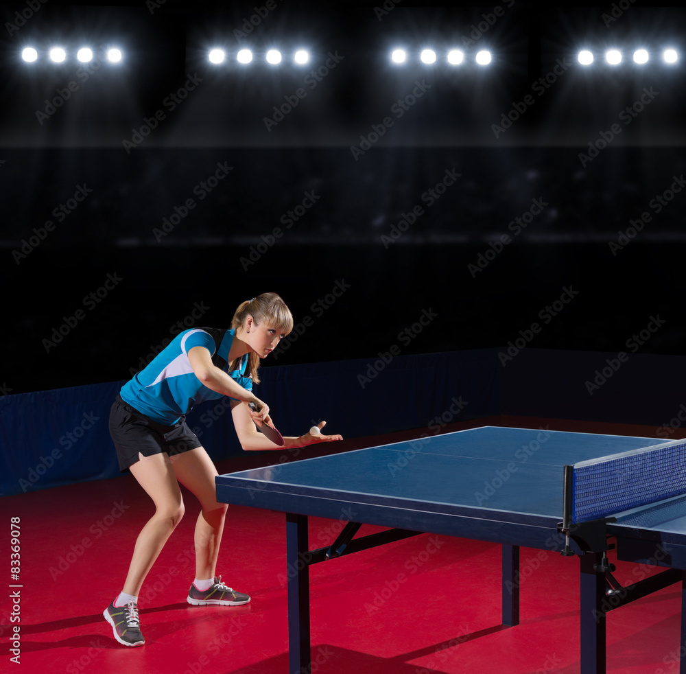 Young girl table tennis player Young girl table tennis player