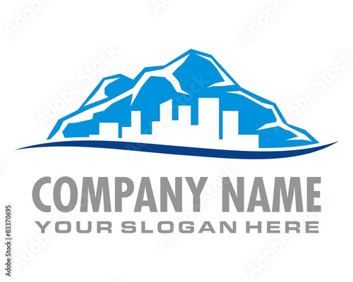 urban and mountains logo image vector