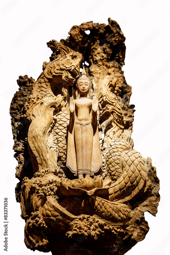 Fototapeta premium Buddha carved wood