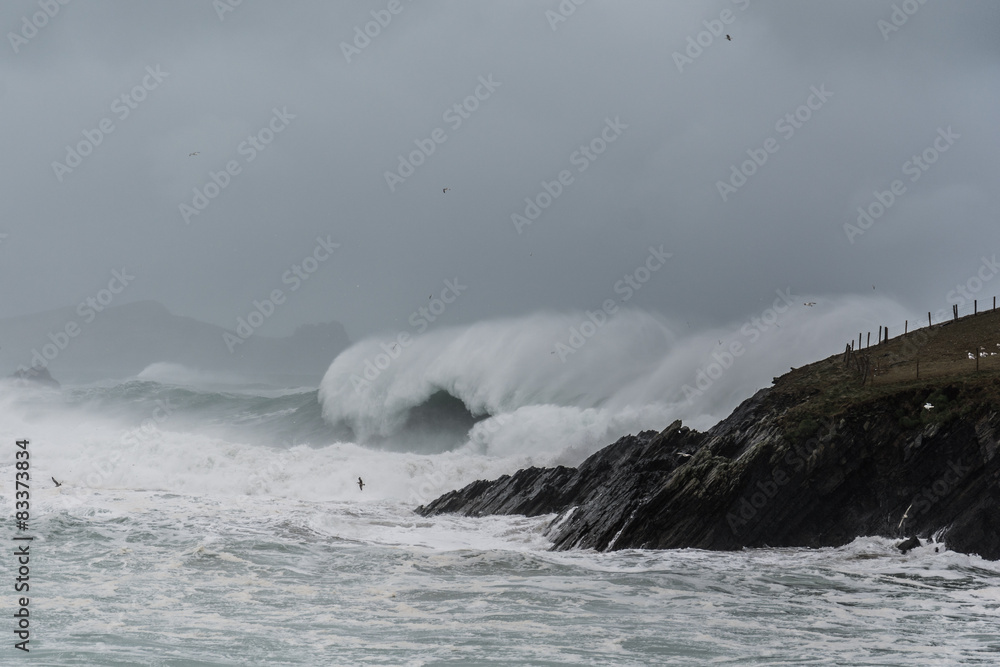 Irische Küste im Sturm