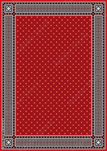 Frame & Border with Red Background in sindhi ajrak style