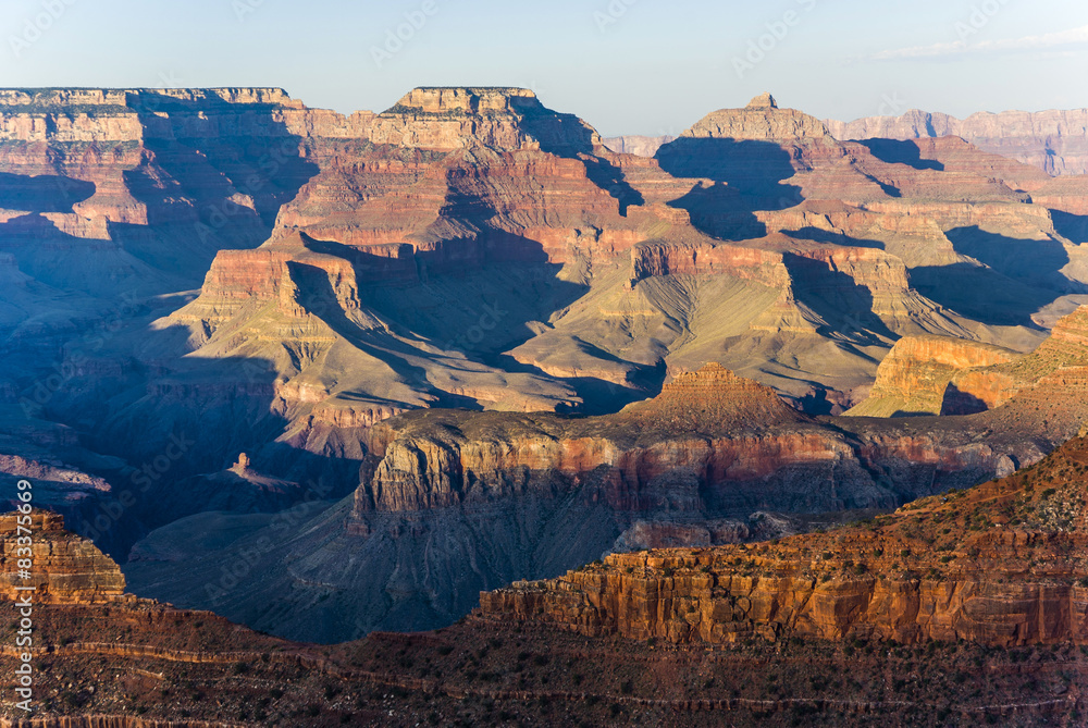 Grand Canyon at Mathers point in sunset light