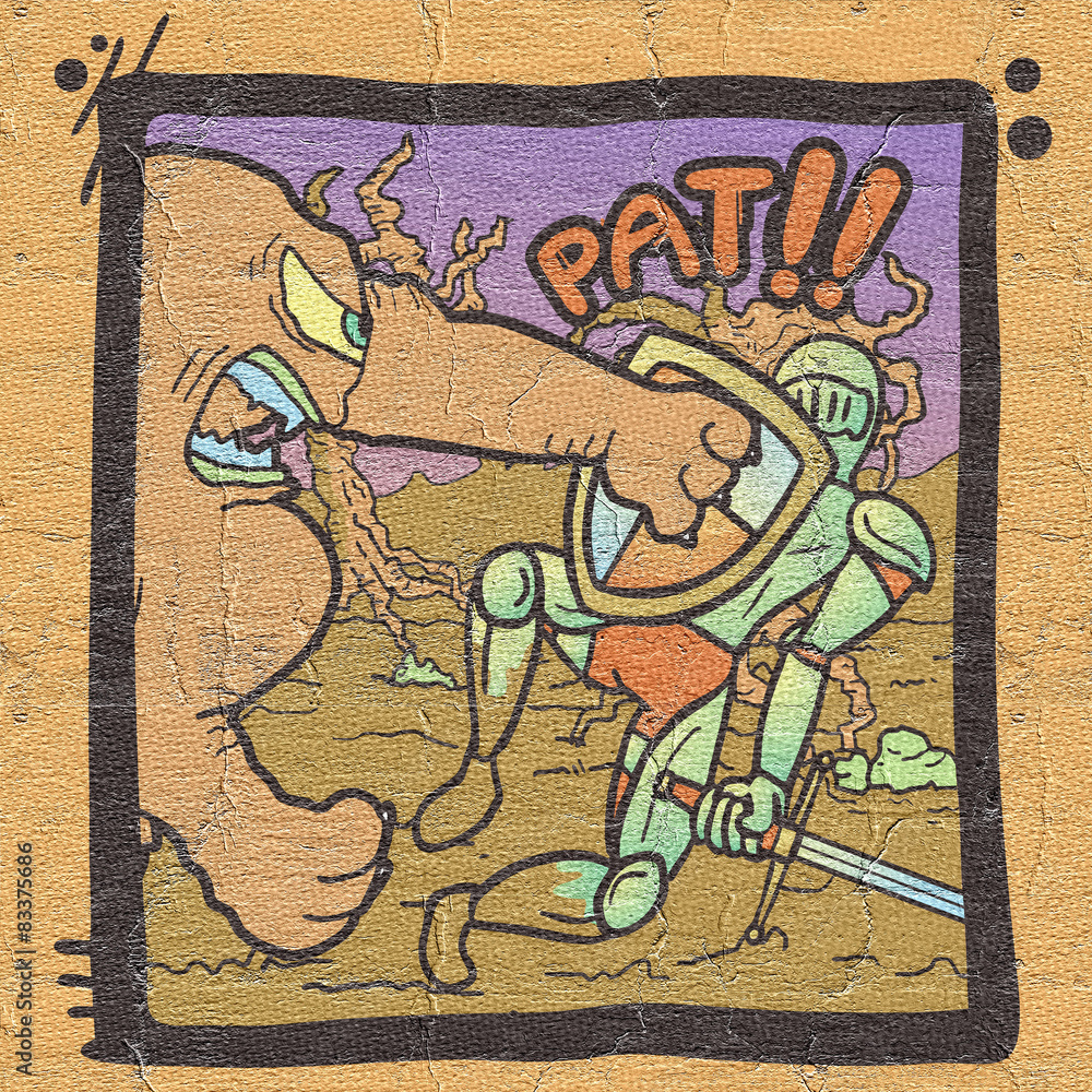 Obraz premium Fight comic scene
