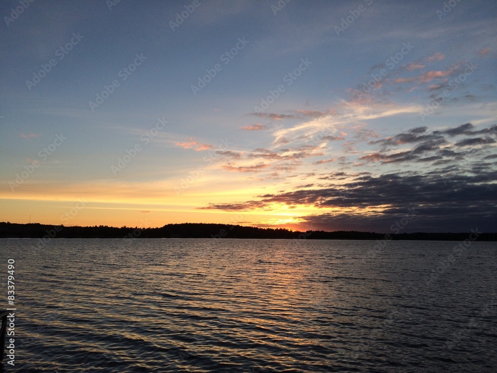 sunset in the archipelago