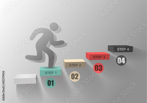 step by step / view your data / person goes up the stairs