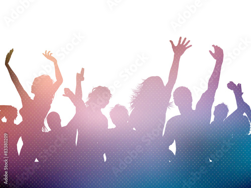 Party crowd background