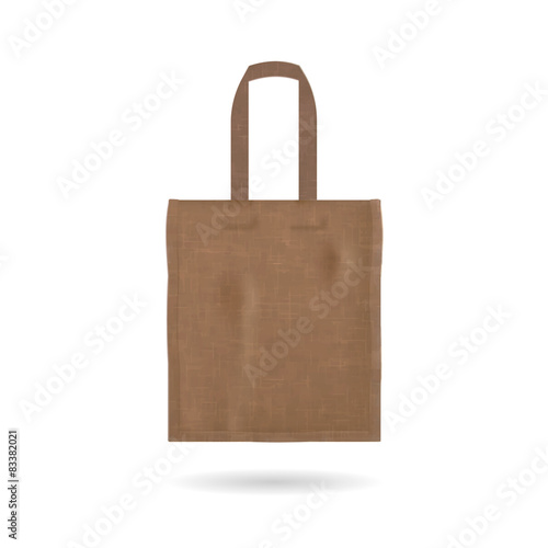 Blank tote bag template isolated 