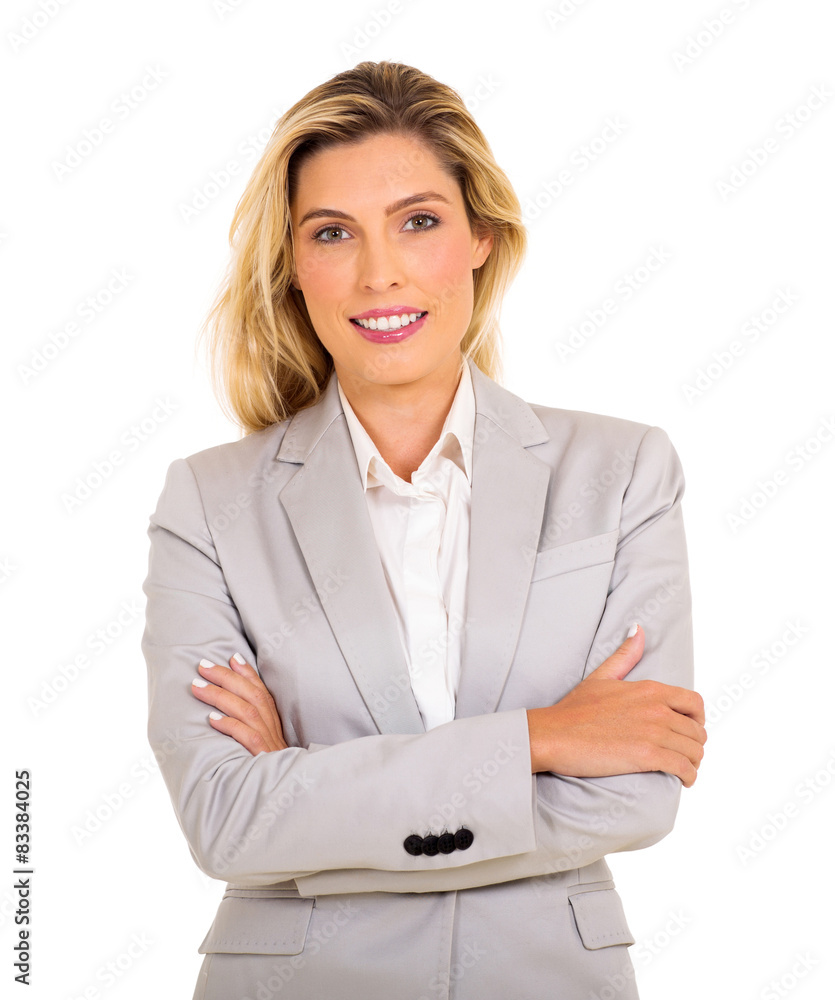 business woman with arms folded business woman with arms folded