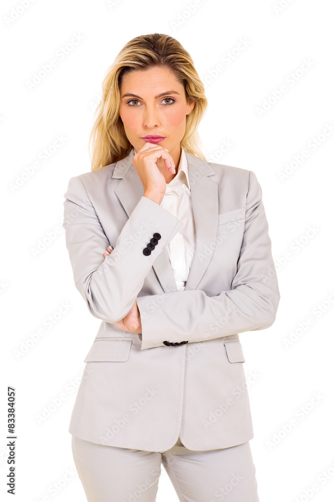 thoughtful young businesswoman thoughtful young businesswoman