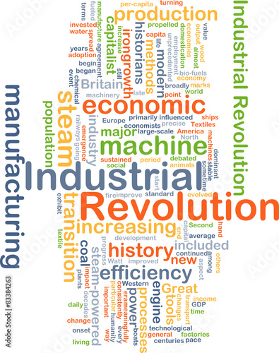 Industrial revolution background concept