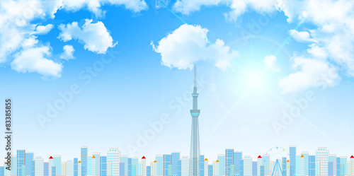 スカイツリー　空　建物