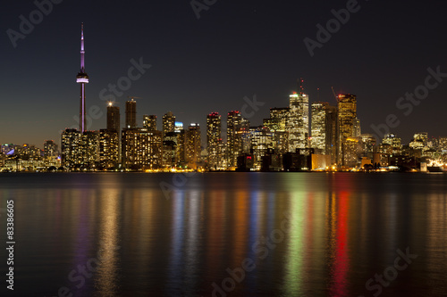 toronto skyline at night