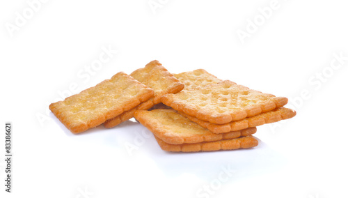 cracker on white background