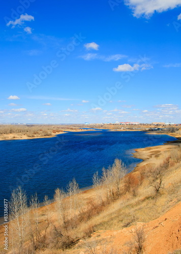 River landscape. Akhtuba River. Volgograd. Russia.