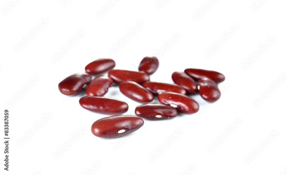 Dried red beans isolated on white background Dried red beans isolated on white background