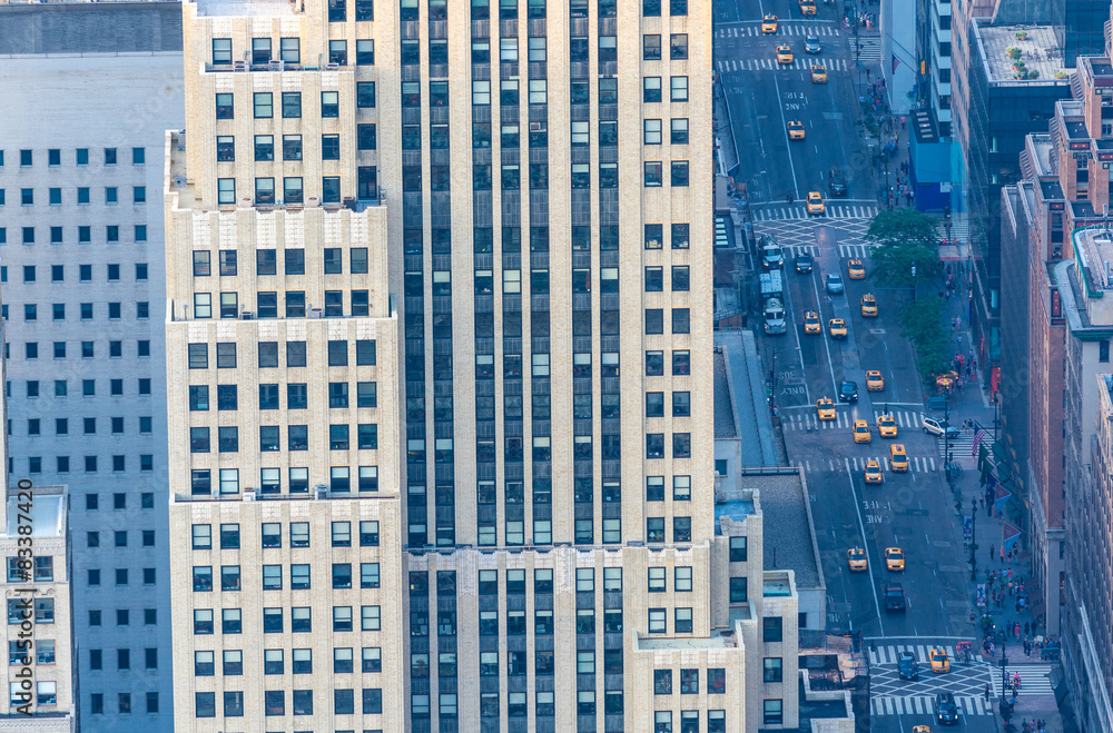 Obraz premium Fifth Avenue, aerial view of New York