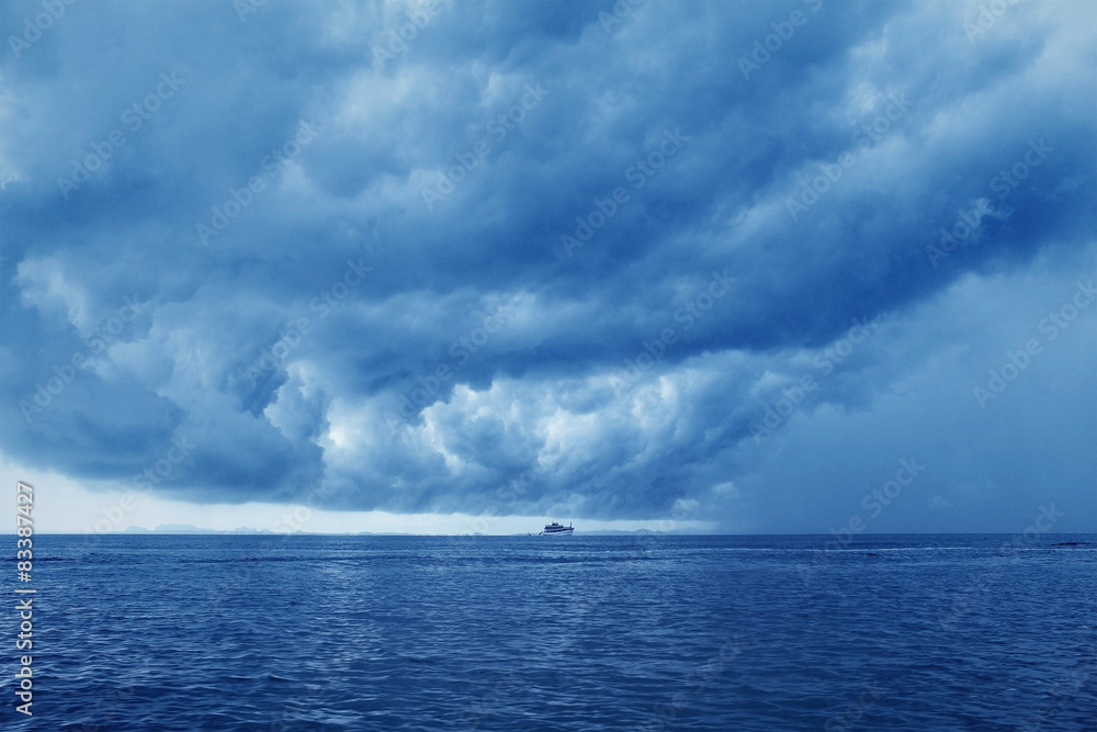 Storm over the ocean, Thailand