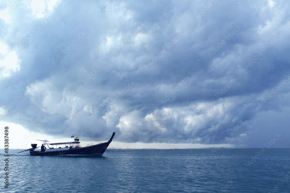 Storm over the ocean, Thailand