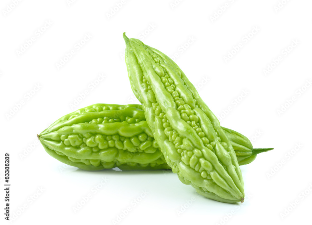 Bitter melon isolated on white background Bitter melon isolated on white background