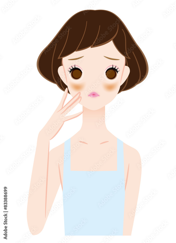 肝斑に悩む女性 肝斑に悩む女性
