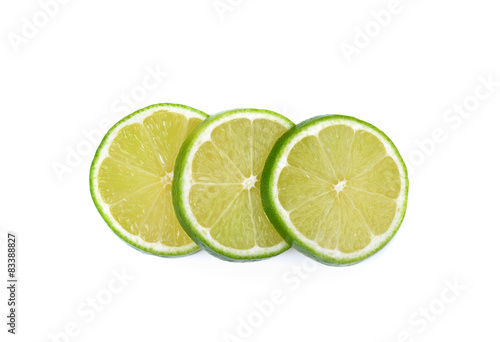 fresh lemon sliced   isolated on a white background