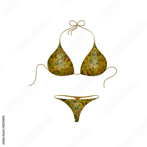 Bikini suit in military design